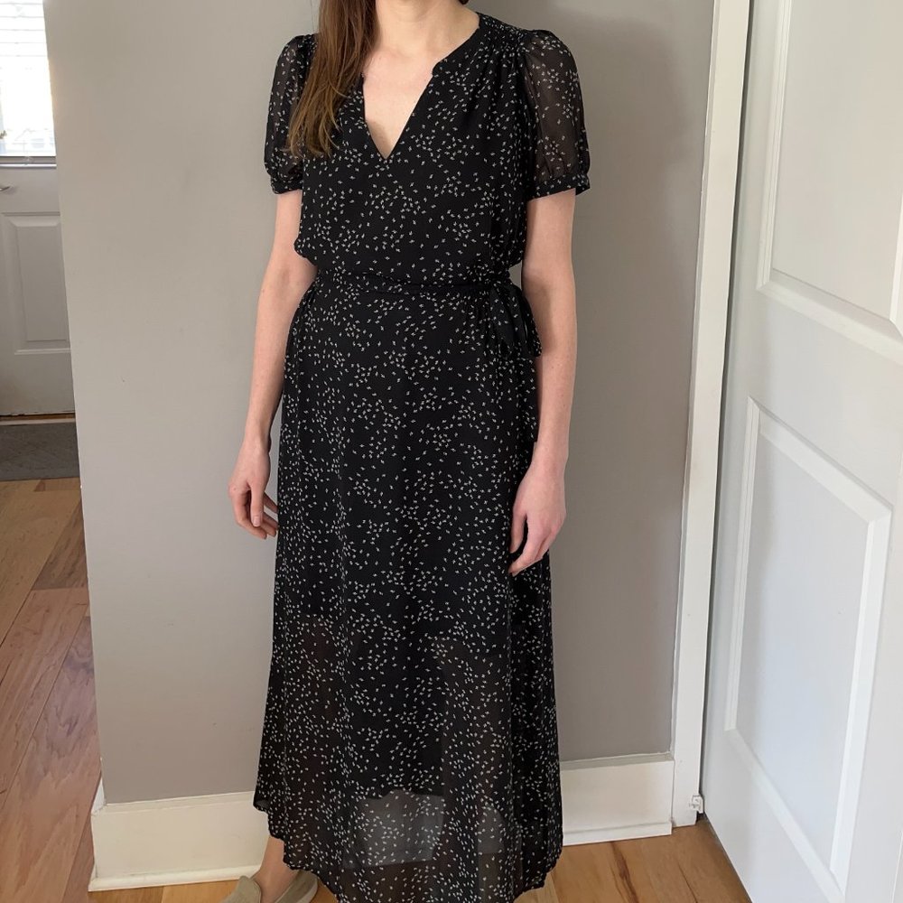 A New Day Target Maxi Full Length Black Floral Dress